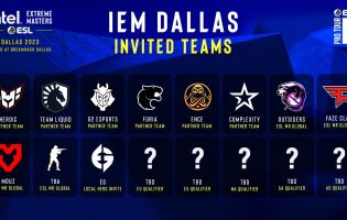 The IEM Dallas invited teams have been announced