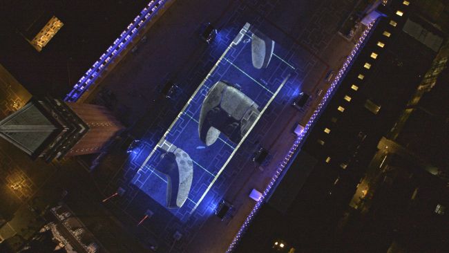 Piazza San Marco in Italy celebrates the PS5's launch