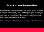 Solar Ash has been delayed to December