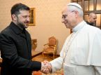 Zelensky meets Pope Leo XIV ahead of peace talks with Italy's Meloni