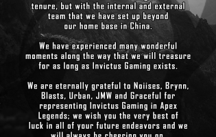 Invictus Gaming is leaving competitive Apex Legends
