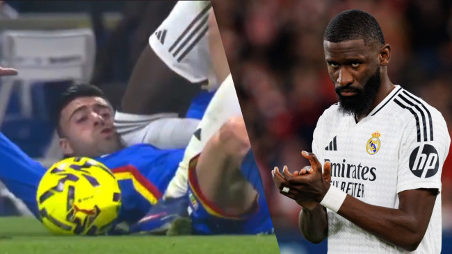 Real Madrid defender Antonio Rüdiger accused of an intentional knee against rival