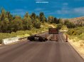 American Truck Simulator closes road after landslide