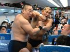 Bullet train erupts as wrestlers duke it out